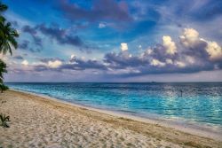 Cloudy sky and beach